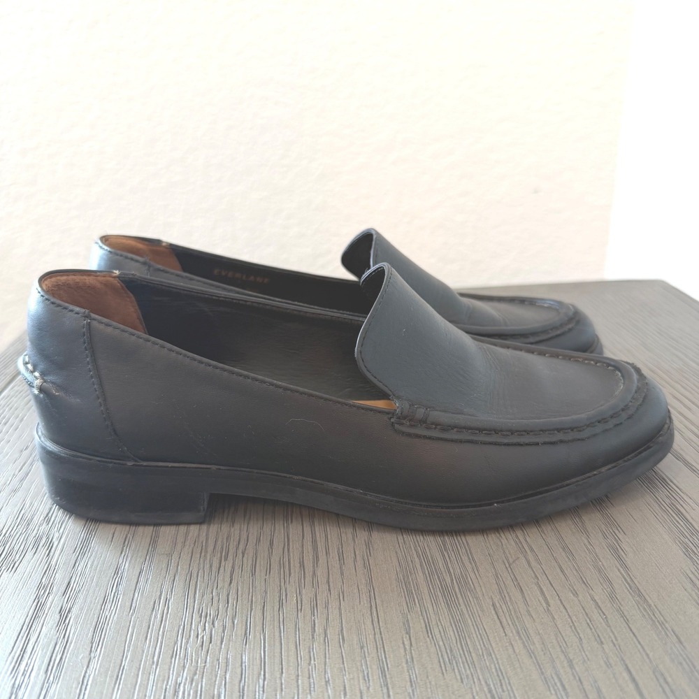 Everlane Modern Loafer Black Leather NMDRN BLK‎ 0522 Brazil Womens Size 7